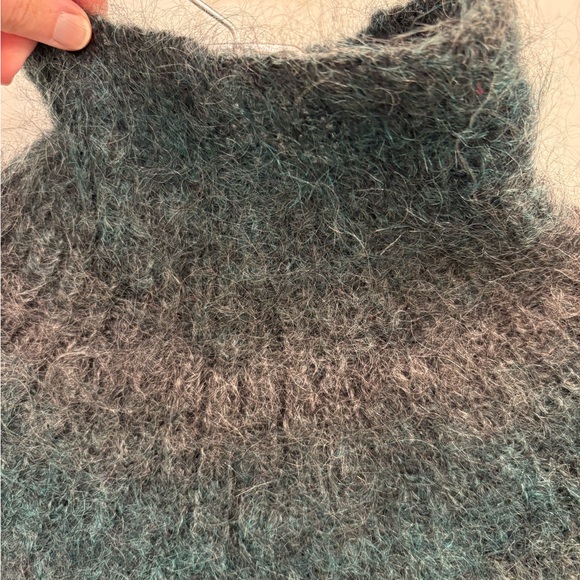 Vintage Paul et Duffier Wool Mohair Knit Cropped Turtleneck Sweater Size Small - Picture 7 of 15
